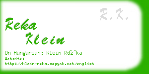 reka klein business card